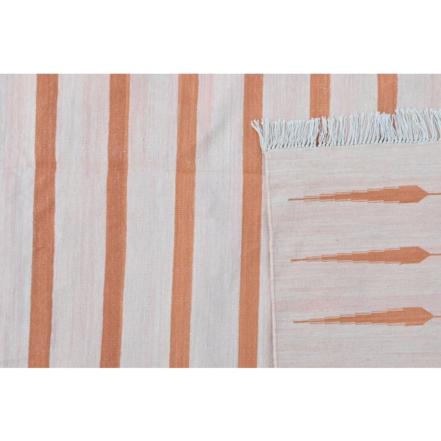 Indian Amritsar Rug, 4' x 6', Pink and Terra Cotta For Sale - Image 3 of 6