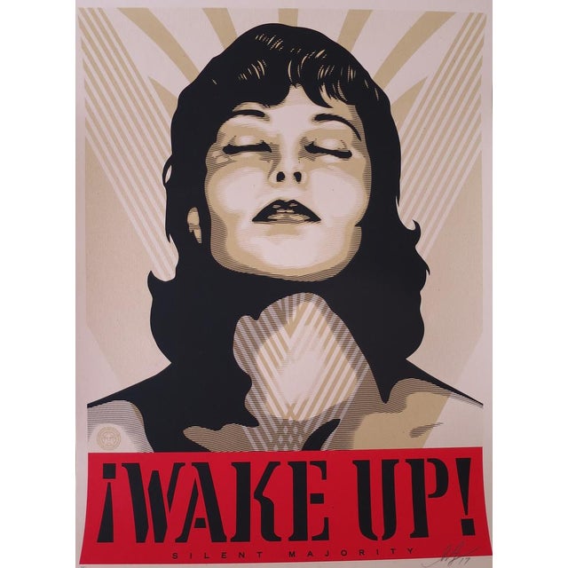 Shepard Fairey, Wake Up, 2017, Screen print For Sale - Image 7 of 7