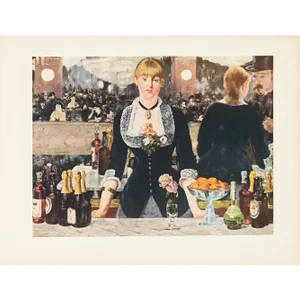 1953 After Manet "A Bar at the Folies-Bergere", Full-Color Print