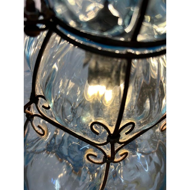 Blu Sky Bubble Pendant in Murano Glass, 1980s For Sale - Image 16 of 18