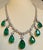 Emerald GIA Certified Pear Zambian Emerald & Diamond Bridal Drop Necklace 14 Kt Gold For Sale - Image 8 of 18