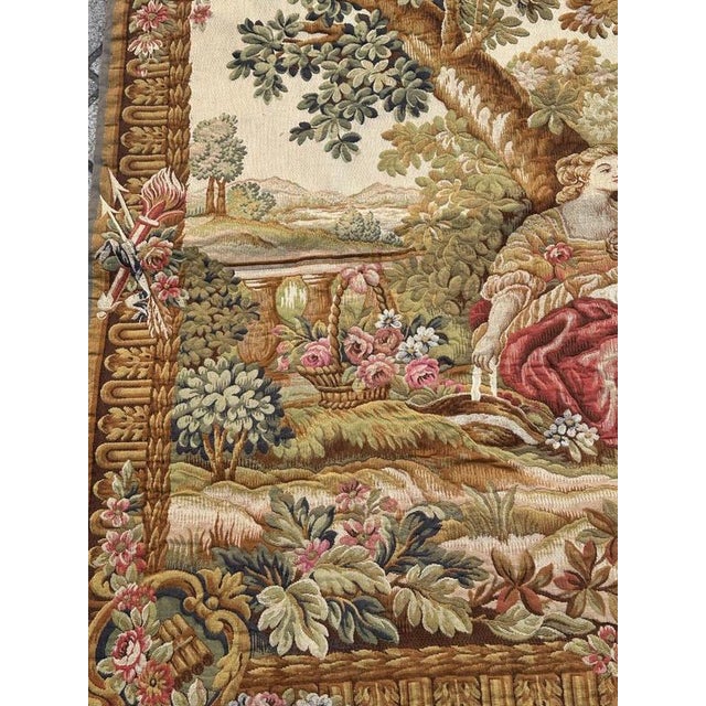 Vintage French Jacquard Halluin Tapestry, 1960s For Sale - Image 4 of 18