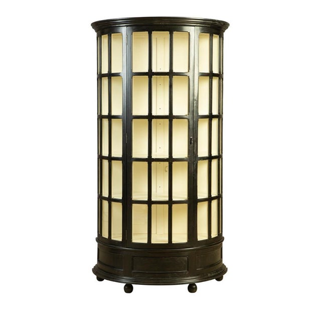 The Franklin Telephone Booth Style Wood Display Cabinet brings vintage character and generous shelving to dining rooms,...