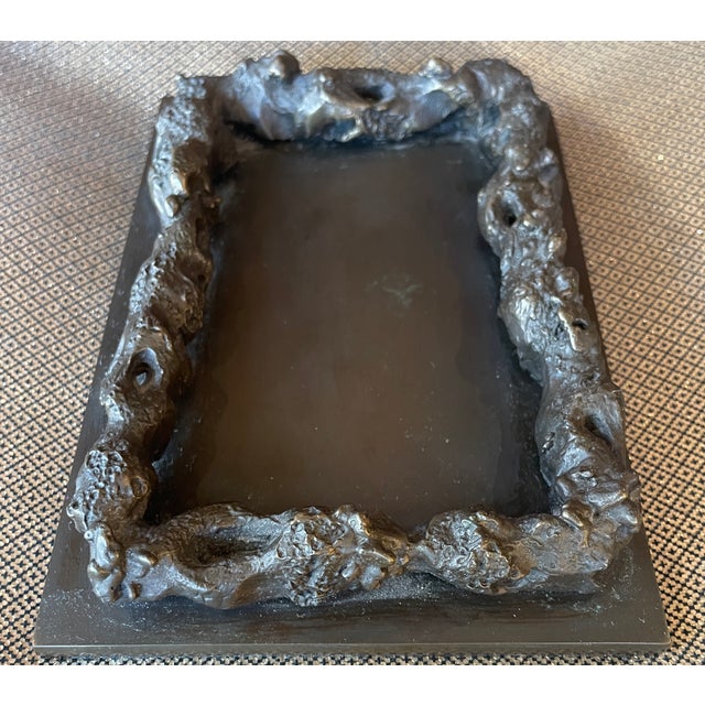 Contemporary Signed Mattia Bonette Bronze Vide Poche "Grotto" Circa 2015 For Sale - Image 3 of 4