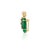 Contemporary Contemporary 9.99 CTS Carved Leaf Emerald Diamond Chic Brooch Pendant For Sale - Image 3 of 12