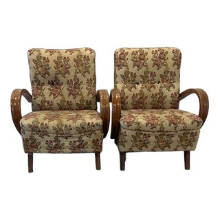 Vintage Mad-Man Relax Chairs by Halabala for Up-Zavody Rousinov, 1960s, Set of 2 For Sale