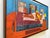 Wood Matisse Style Vintage Mid Century Modernist " Bedroom, Afternoon Napping " Framed Original Post-Impressionist Impasto Oil Painting on Linen For Sale - Image 7 of 18