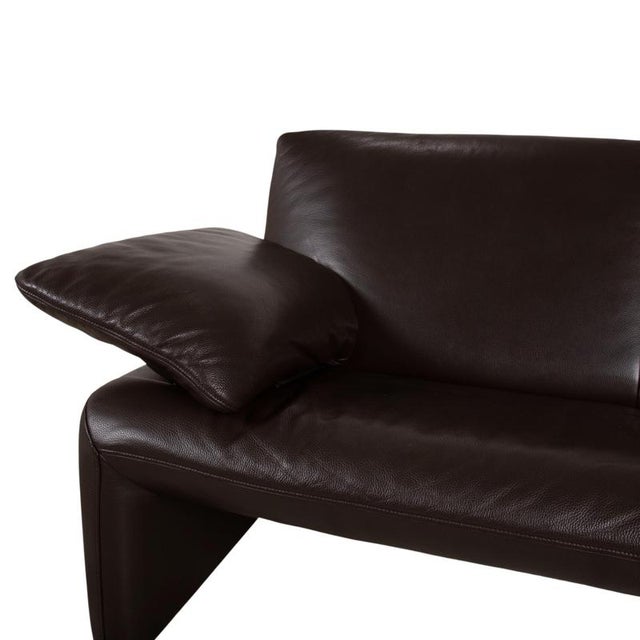 Brown Leather Brown Two-Seater Sofa with Manual Function by Jori Linea, Set of 2 For Sale - Image 8 of 17