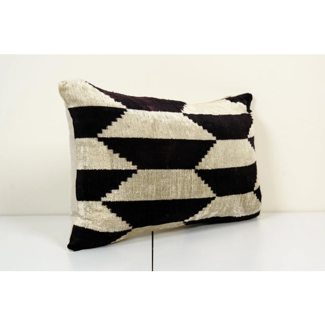 Decorative Throw Velvet Ikat Pillow -Luxurious cushion cover of handloomed ikat fabric -Insert is NOT included -Ikat is an...