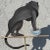 Tole Monkey with Chinese Export Bowl Towel Rack For Sale - Image 12 of 12