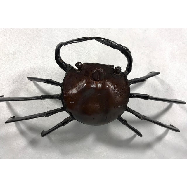 Metal Study of a Large Japanese Bronze Crab, Sculpture For Sale - Image 7 of 9