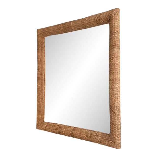 Wrapped Rattan Mirror Mario Lopez Torres For Sale