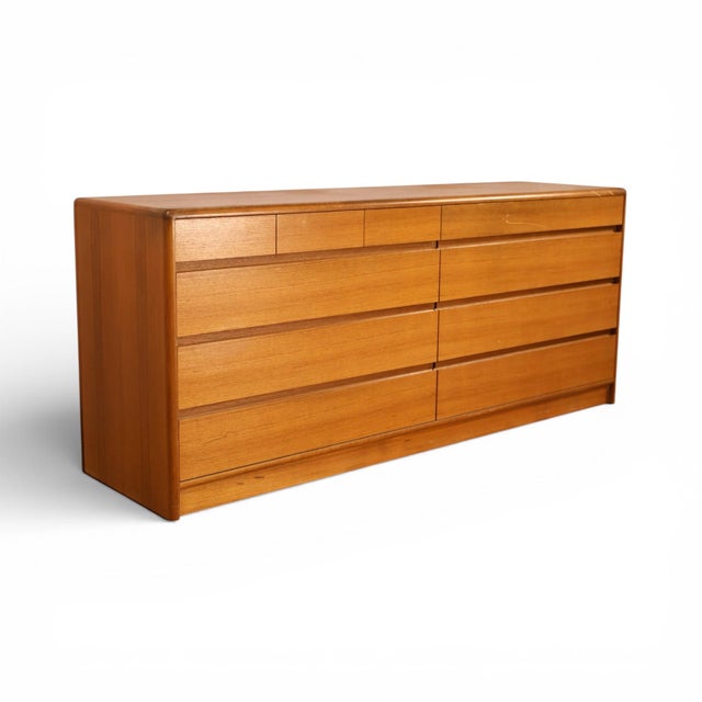 Nordisk Andels-Eksport Nordisk Andels-Eksport Vintage Danish Mid Century Modern Lowboy Teak Dresser C. 1970s For Sale - Image 4 of 12