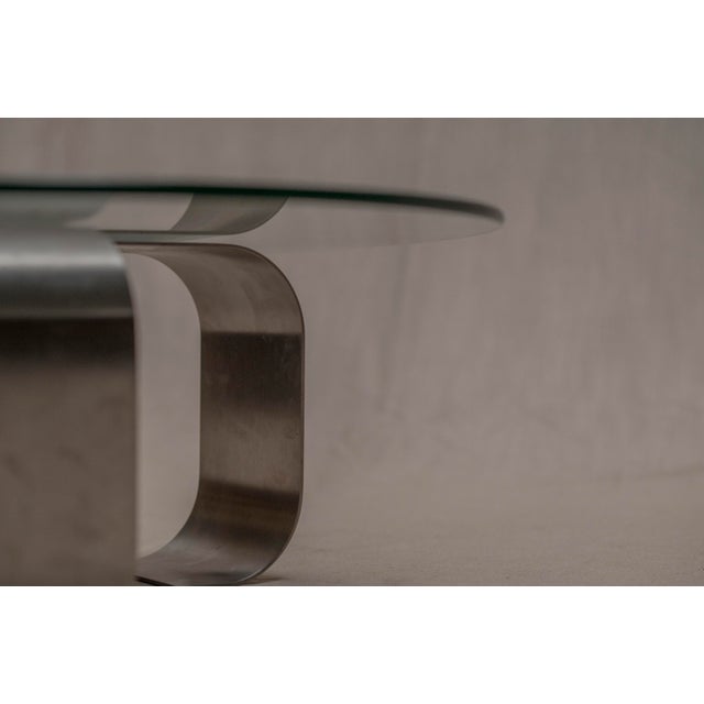 Metal Vintage French Coffee Table by Francois Monnet, 1970s For Sale - Image 7 of 13