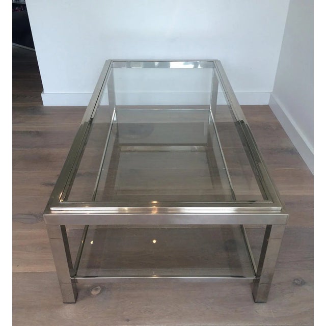 Large Chrome Coffee Table, circa 1970 For Sale - Image 4 of 12