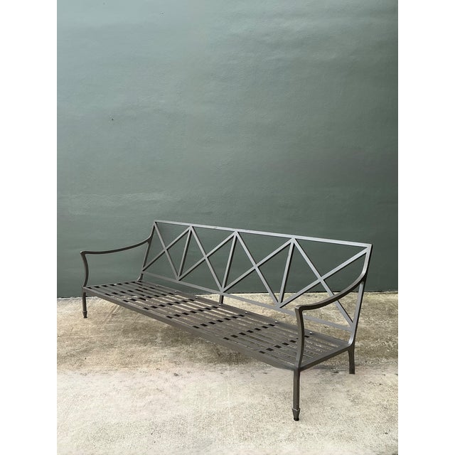 Vintage McKinnon and Harris “Beaufort” Cast Aluminum Sofa For Sale In West Palm - Image 6 of 14