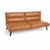 A contemporary two‑seat sleeper sofa crafted in smooth brown leather with refined horizontal stitching. Its clean lines...