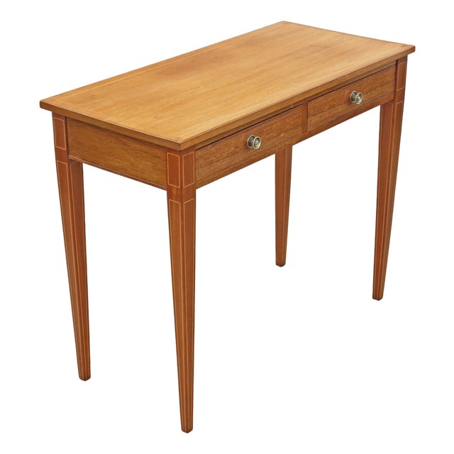 Antique Edwardian Inlaid Satin and Red Walnut Desk or Dressing Table, 1905 For Sale