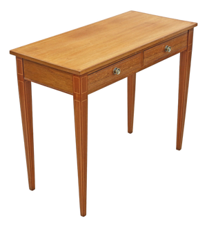 Antique Edwardian Inlaid Satin and Red Walnut Desk or Dressing Table, 1905