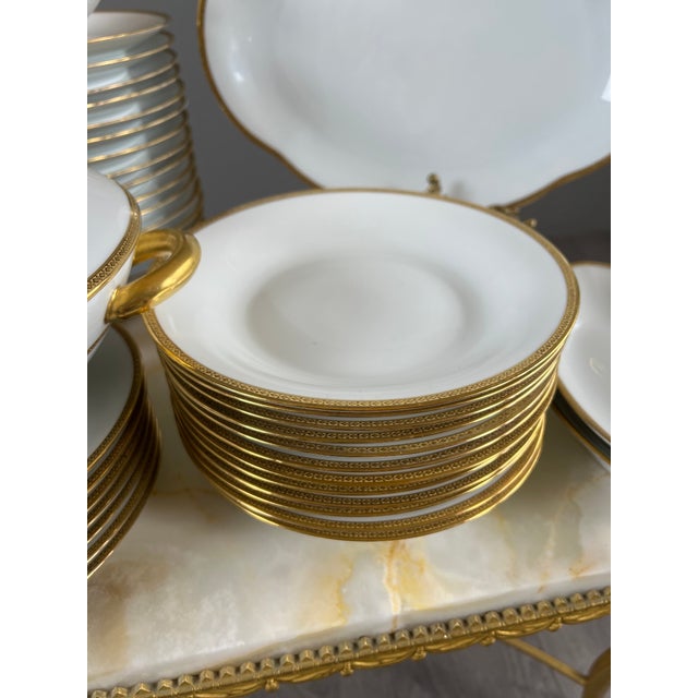 Porcelain Dinner Service from Limoges, 20th Century, Set of 45 For Sale - Image 3 of 13