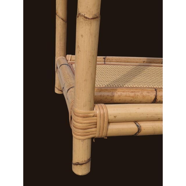 Vintage McGuire Style Mid Century Bamboo and Rattan Coffee Table For Sale - Image 9 of 11