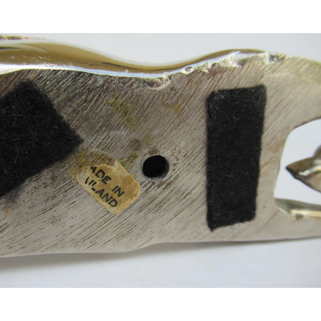 Vintage C.1970's Asian (Thailand) Nickel Plate and Gilt Gold Embellished Antler Reindeer For Sale - Image 11 of 12