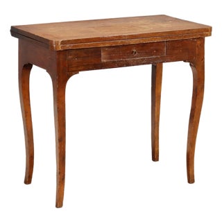 Walnut and Poplar Game Table For Sale