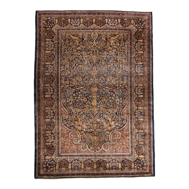 Antique Persian Dabir Kashan Manchester Rug 5' x 6'11'' Chairish
