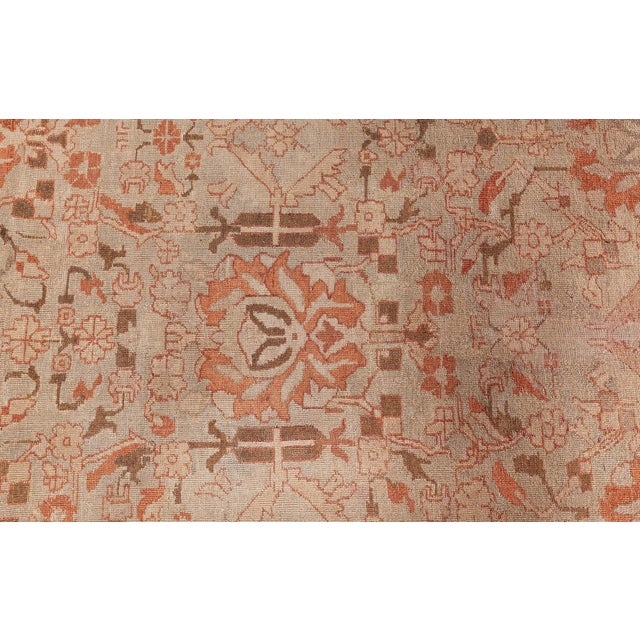 Fine Antique Indian Amritsar Handmade Wool Rug For Sale In New York - Image 6 of 9