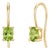 Genuine Peridot Oval Faceted Gemstone Shepherd Hook Earrings in 18k Gold Plated - A Pair For Sale