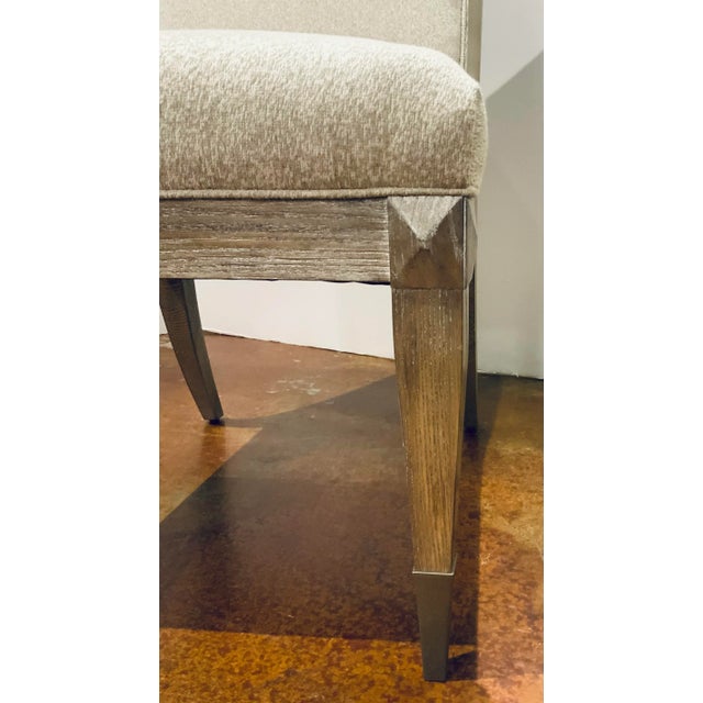 Caracole Caracole Organic Modern Gray and White Open Arms Side Chairs Pair For Sale - Image 4 of 7