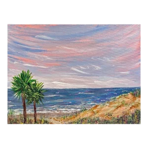 "Our Beach" Contemporary Original Seascape Painting by Deb Bossert