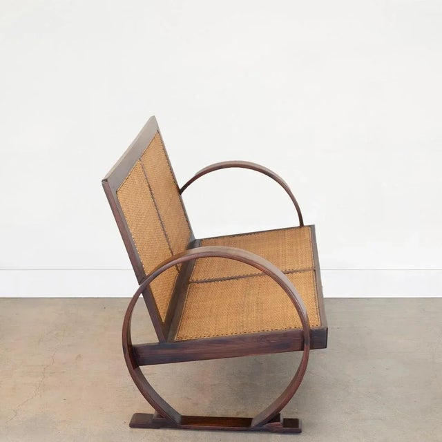 1940s French Art Deco Settee For Sale - Image 4 of 10