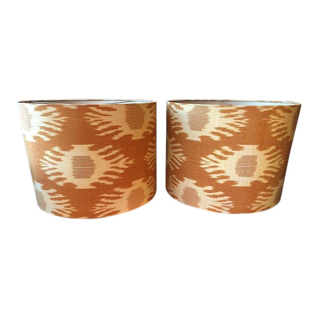 Boho Chic Ikat Fabric Lamp Shades a Pair Chairish