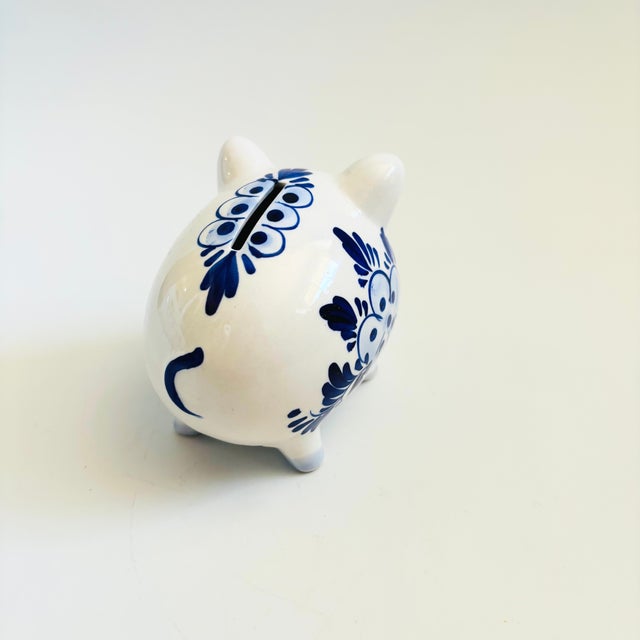 Late 20th Century Delft Blue and White Piggy Bank For Sale - Image 5 of 12