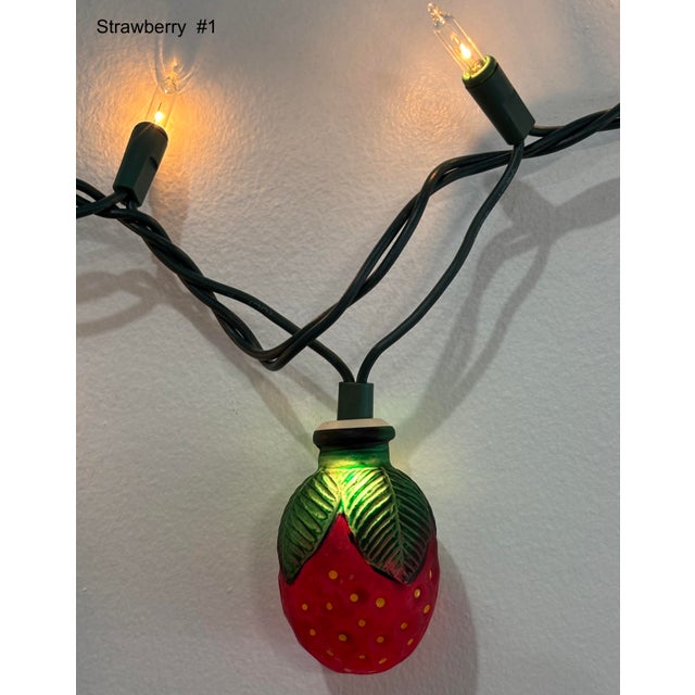 All 6, 1-Price- Vintage Glass Christmas Light Covers - Fruits02 For Sale - Image 10 of 13