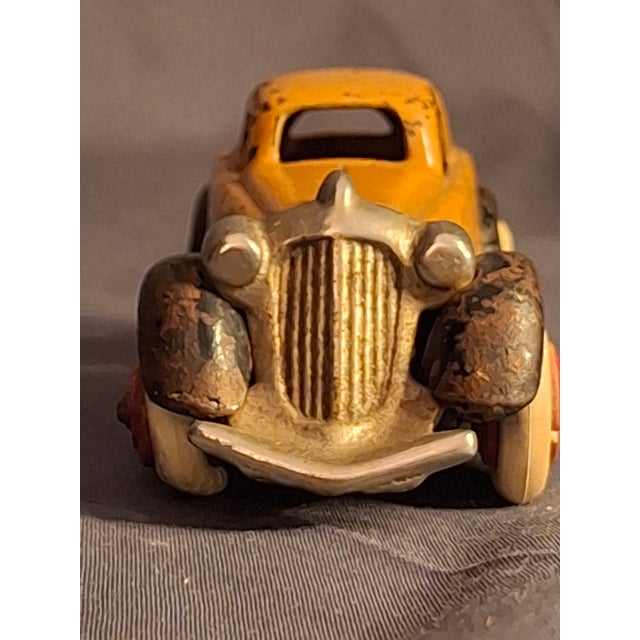 Antique Hubley Terraplane Cast Iron Coupe Toy - 3.75" Orange Streamlined Series For Sale In Boston - Image 6 of 18