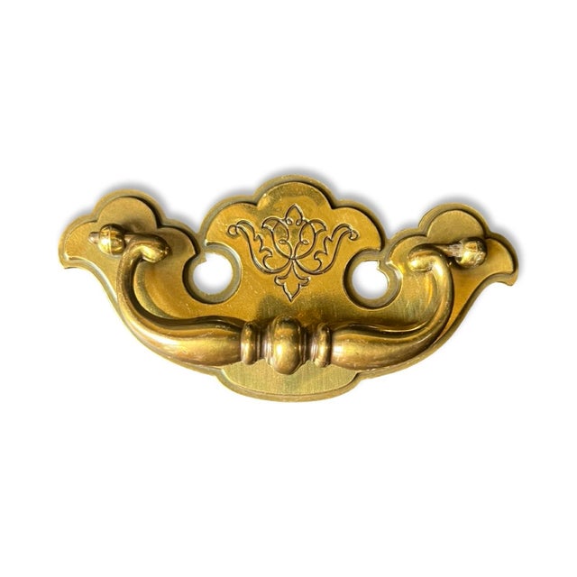 Vintage Keeler Brass Company Brass Dresser Pulls Handles N-15176 (2pieces) and N-13751 (2pieces) For Sale - Image 4 of 12