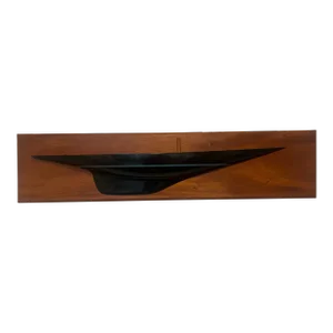 Vintage, Half Hull on Mahogany, Ranger J-Boat, Signed & Dated
