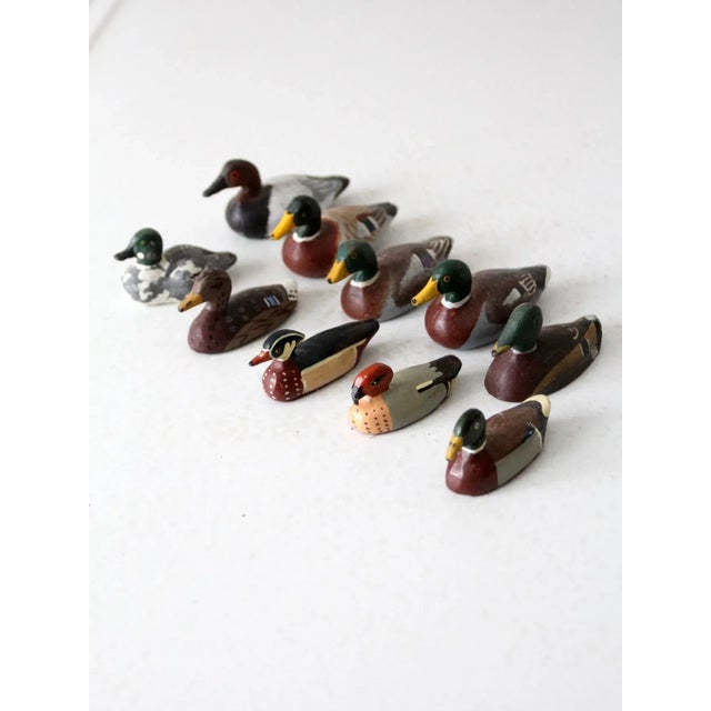 Metal Vintage Hand Painted Cast Iron Duck Collection For Sale - Image 7 of 12