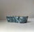 Mid century glazed ceramic ikebana bowl or vase. The glazes spands from okra brown, blue, light blue, grey and white....