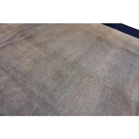 1920s 1920s Gray Solid Open Fiel Antique Chinese Peking Carpet 9'2" X 11'10" Knotted Wool Rug For Sale - Image 5 of 12