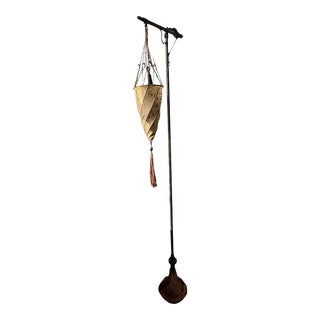 Early 21st Century Fortuny Casendello Yello Orchre Floor Lamp For Sale