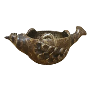 Mid Century Phyllis Kreager Studio Ceramic Bird Vessel Hanging Planter