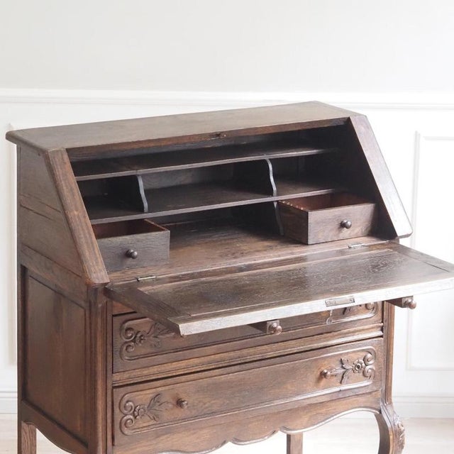 Antique French Louis XV Style Writing Desk, 1920s For Sale - Image 4 of 17