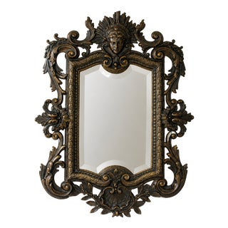 Beveled Bronze Mirror Dating from the Second Empire, Louis Xv Style For Sale
