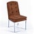 1970s Mid-Century Modern High Back Parsons Chairs in Chrome & Velvet For Sale - Image 10 of 12