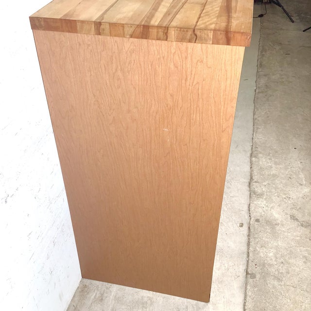 Tan Ten-Drawer Museum Specimen Cabinet With Butcher Block Top For Sale - Image 8 of 17