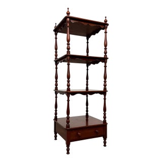 Antique English Mahogany Cabinet with Shelves, 1800s For Sale