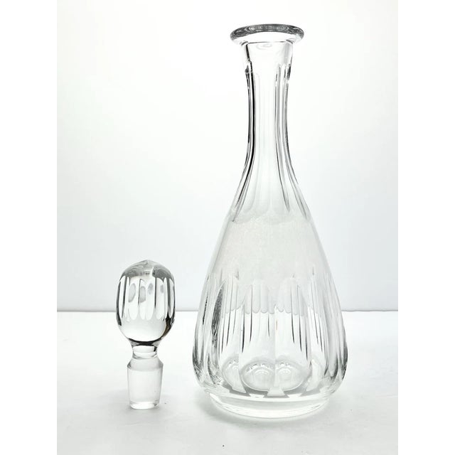 1970s Vintage Set of 4 Wine Spirits Liquor Crystal Decanter Set For Sale - Image 11 of 14